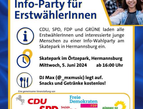 Info-Wahlparty mit DJ Max  im Scaterpark Hermannsburg